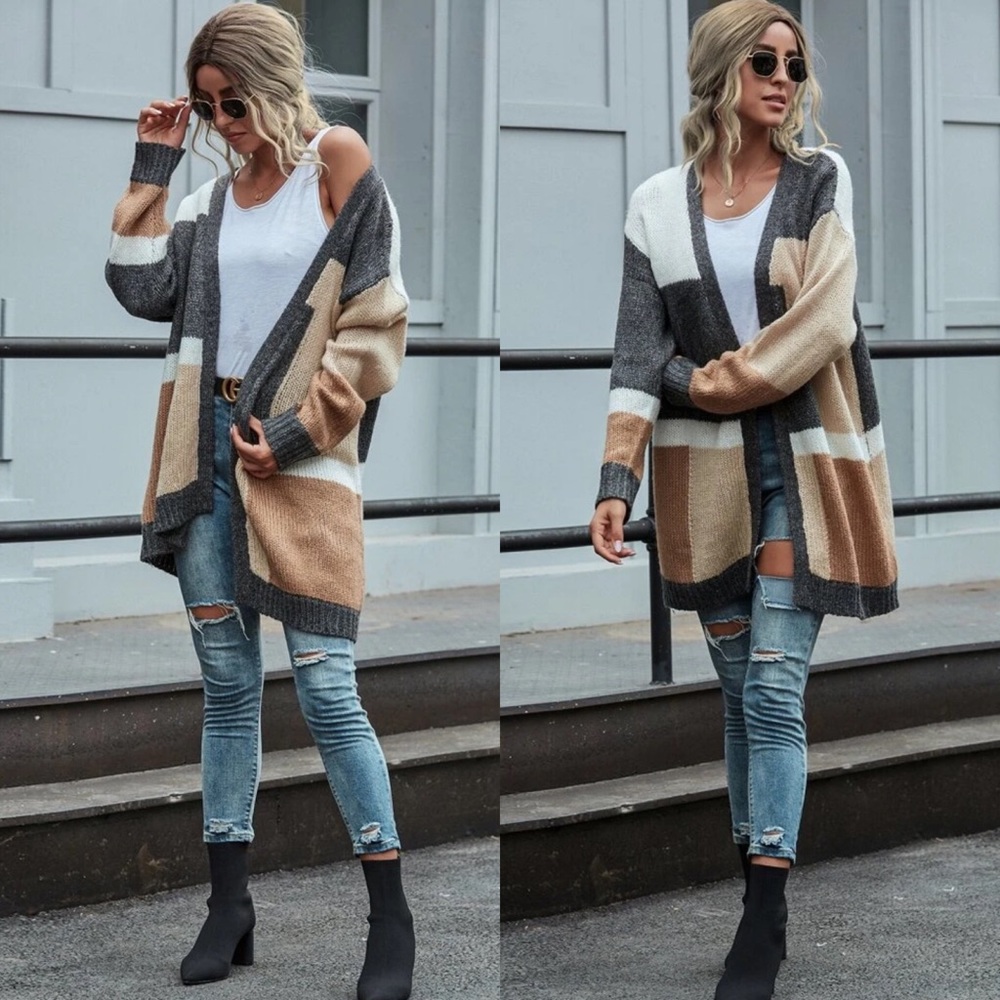 Color Block Cardigan - Picture 4 of 4